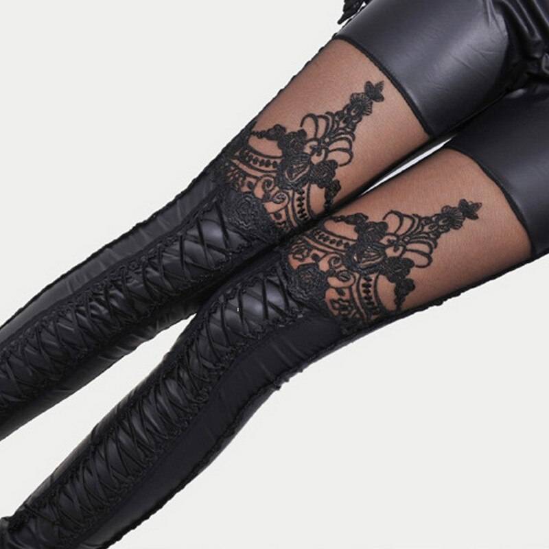 Faux Leather Gothic Leggings - Black / One Size / Nearest Warehouse - Bottoms - Clothing - 12 - 2024