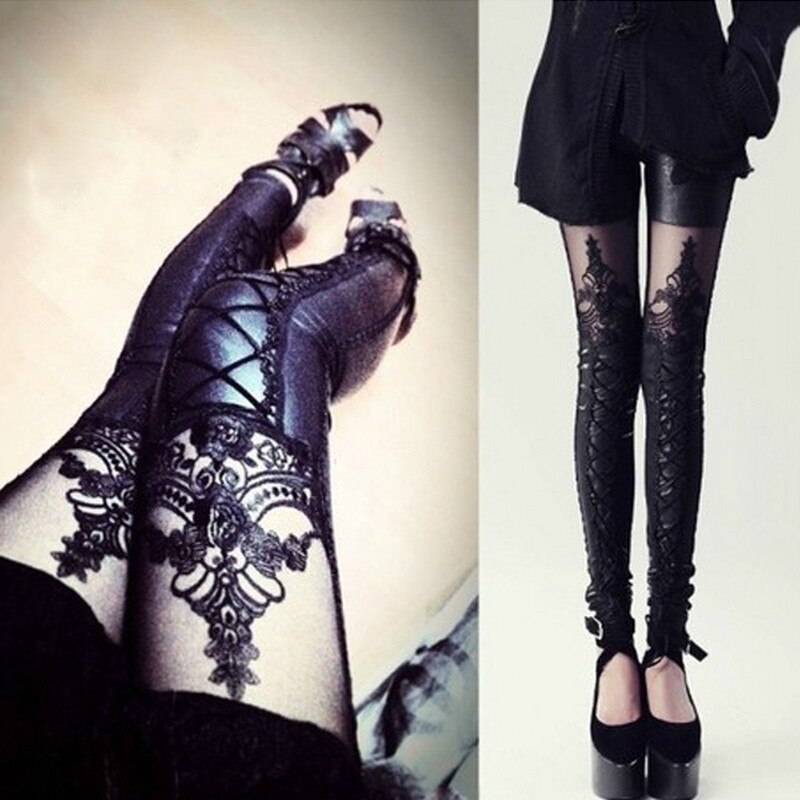 Faux Leather Gothic Leggings - Black / One Size / Nearest Warehouse - Bottoms - Clothing - 6 - 2024