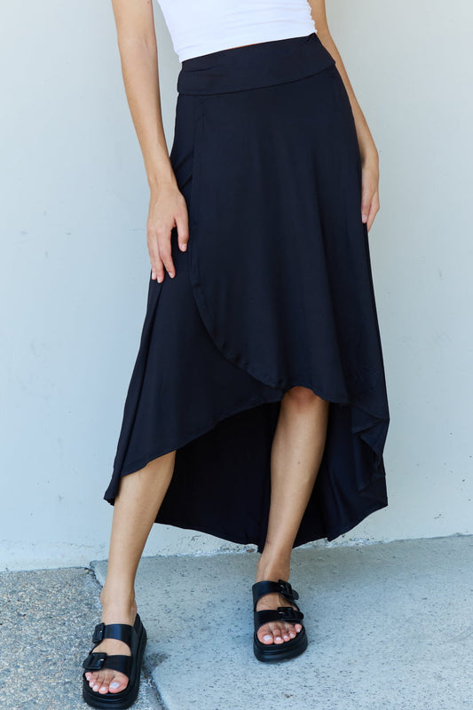 First Choice High Waisted Flare Maxi Skirt in Black - Black / S - Bottoms - Skirts - 1 - 2024