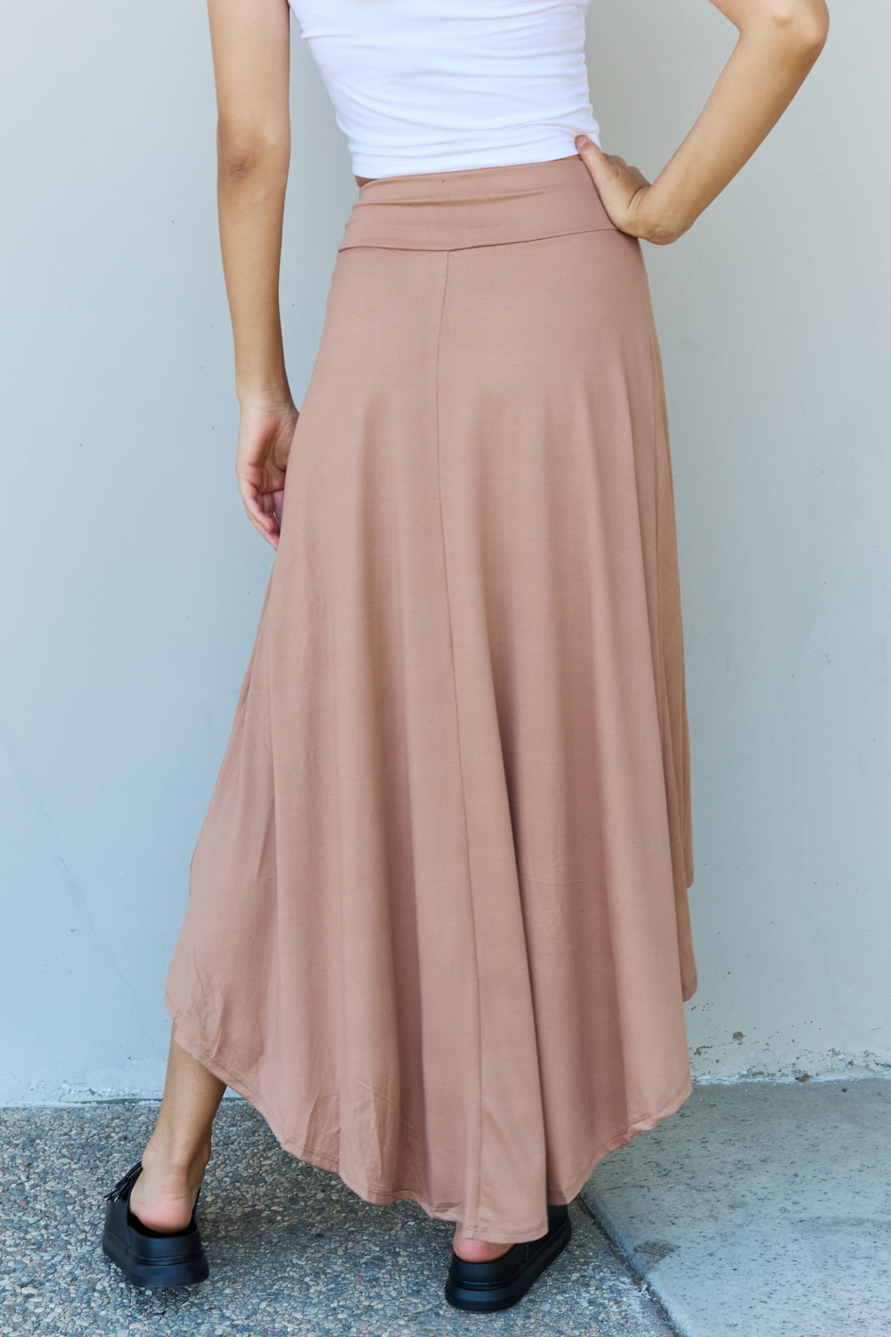 First Choice High Waisted Flare Maxi Skirt in Camel - Bottoms - Skirts - 2 - 2024