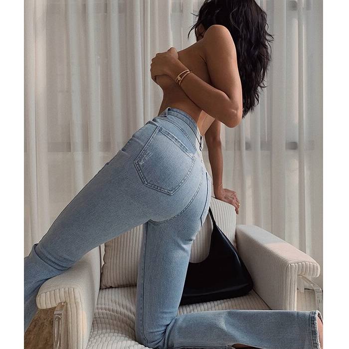 Flared High Waist Skinny Jeans - Bottoms - Clothing - 1 - 2024