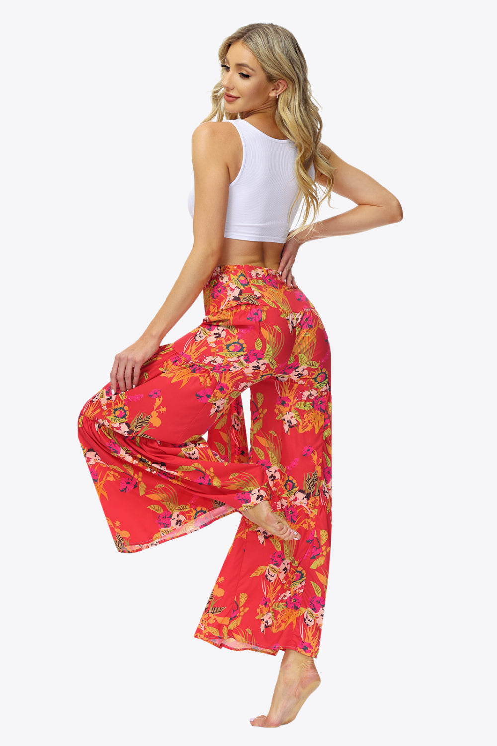 Floral Tie-Waist Tiered Culottes - Bottoms - Pants - 19 - 2024