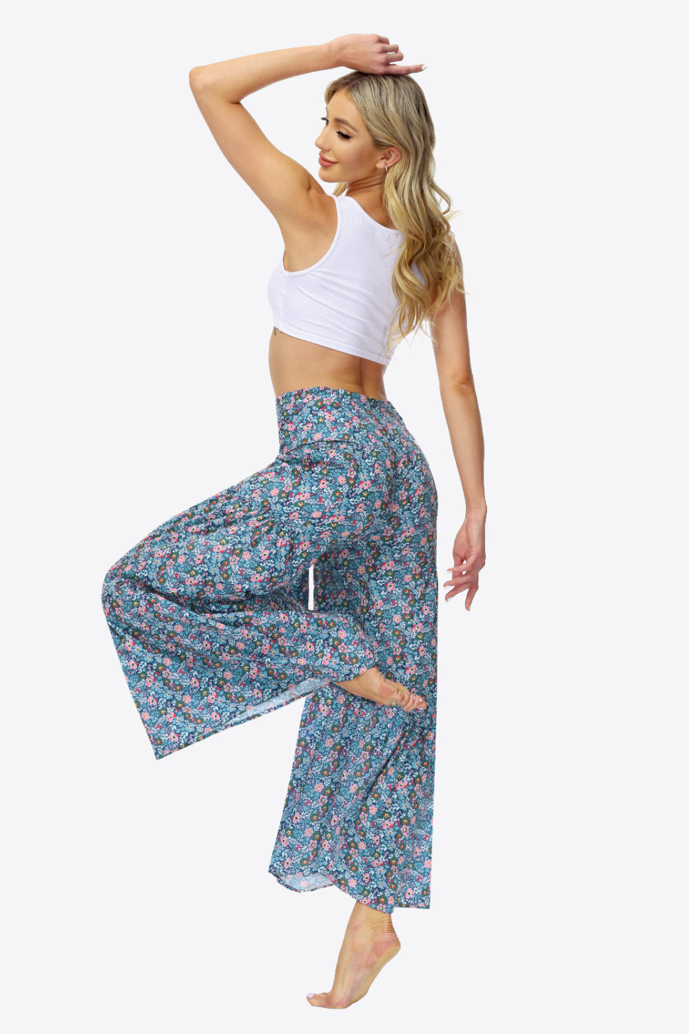 Floral Tie-Waist Tiered Culottes - Bottoms - Pants - 10 - 2024
