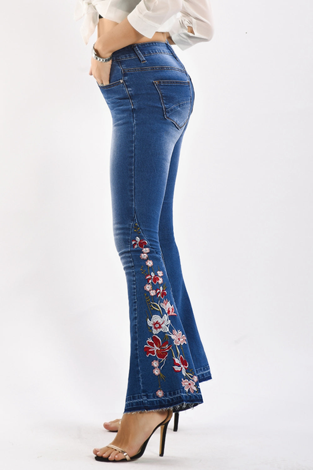 Flower Wide Leg Jeans - Bottoms - Pants - 3 - 2024