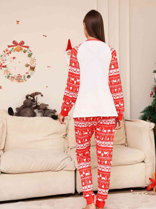 Full Size Christmas Long Sleeve Top and Pants Set - Bottoms - Outfit Sets - 2 - 2024