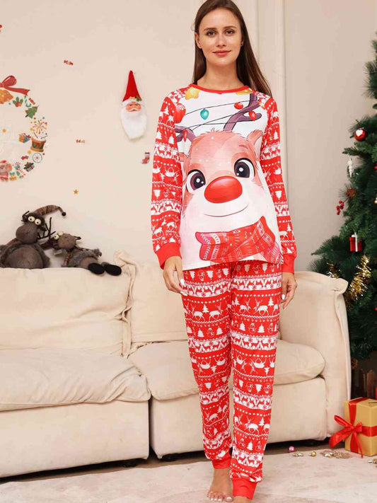 Full Size Christmas Long Sleeve Top and Pants Set - Red / S - Bottoms - Outfit Sets - 1 - 2024