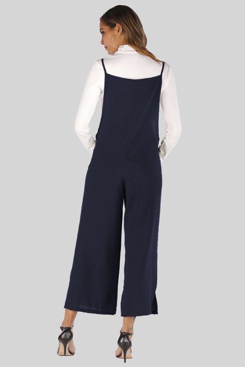 Full Size Cropped Wide Leg Overalls with Pockets - Bottoms - Overalls - 12 - 2024