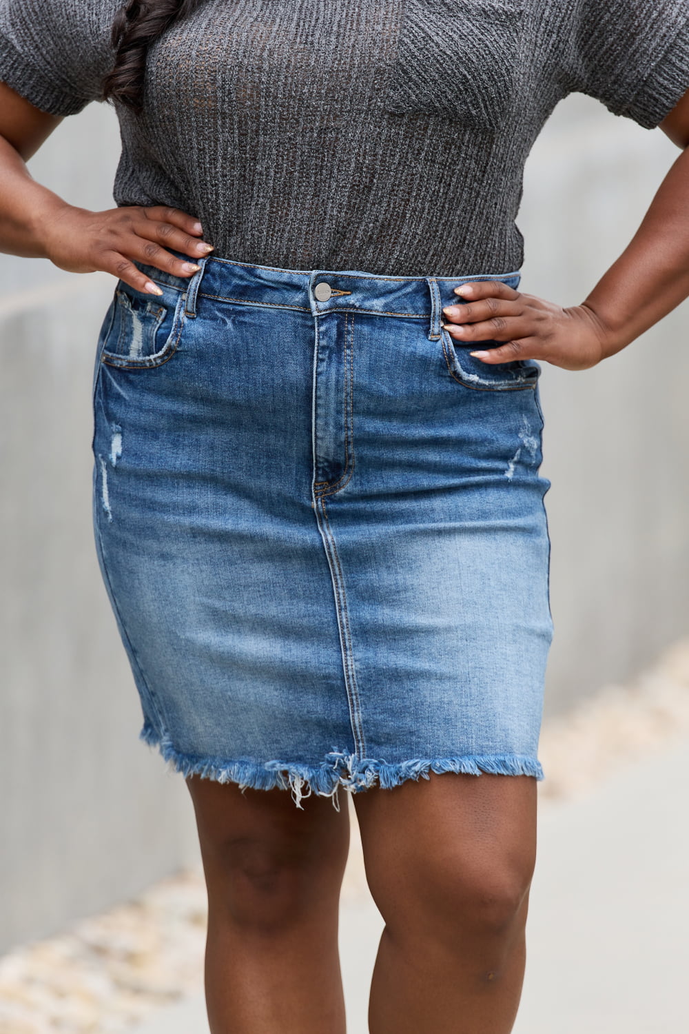 Full Size Denim Mini Skirt - Bottoms - Skirts - 5 - 2024
