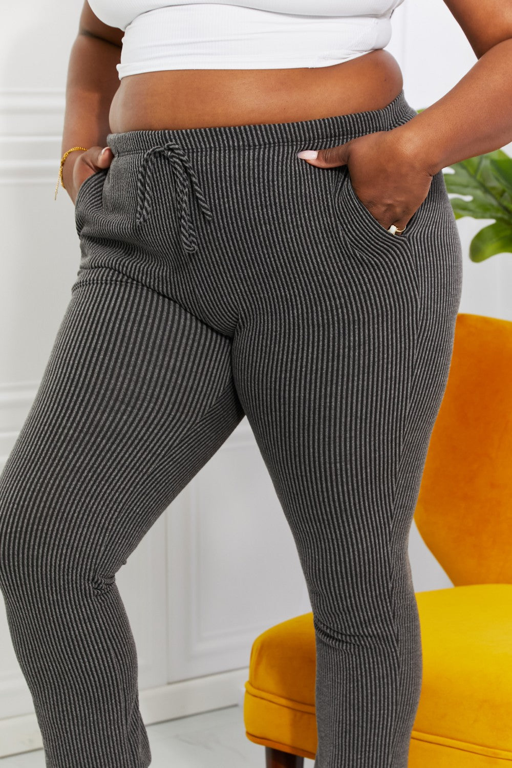 Full Size Easy Living Ribbed Joggers - Bottoms - Shirts & Tops - 10 - 2024