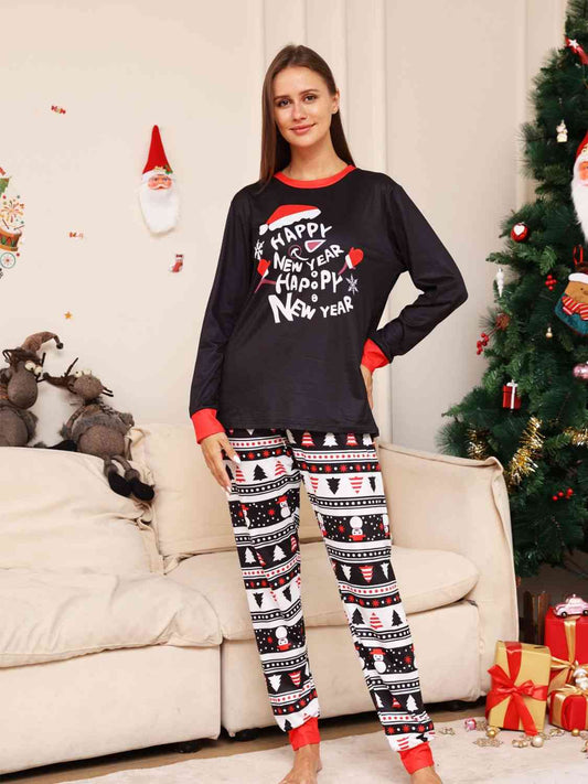 Full Size Graphic Top and Pants Set - Kawaii Stop - Basic Style, Casual, Christmas, Comfort, Complete Look, Fashion, Fashion Set, Imported, Polyester, Ship From Overseas, Spandex, Stretchy, Style, Trendy, Two-Piece Set, Versatile, Wardrobe Essentials, Women's Fashion, Z.Y@