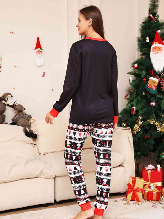 Full Size Graphic Top and Pants Set - Kawaii Stop - Basic Style, Casual, Christmas, Comfort, Complete Look, Fashion, Fashion Set, Imported, Polyester, Ship From Overseas, Spandex, Stretchy, Style, Trendy, Two-Piece Set, Versatile, Wardrobe Essentials, Women's Fashion, Z.Y@