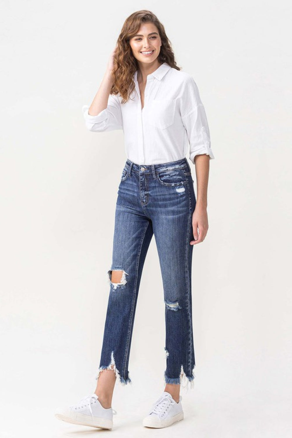 Full Size High Rise Crop Straight Leg Jeans - Bottoms - Pants - 3 - 2024