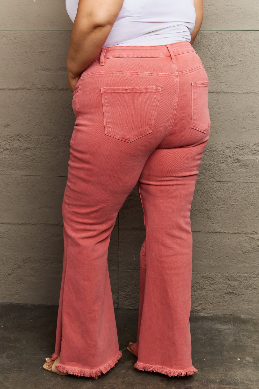 Full Size High Waist Side Slit Flare Jeans - Bottoms - Pants - 2 - 2024