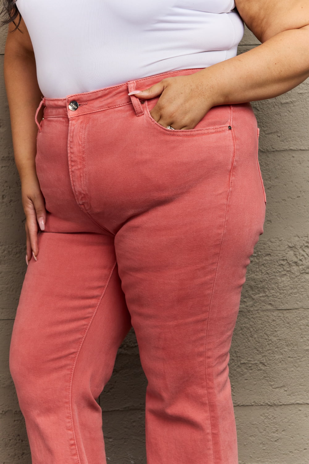 Full Size High Waist Side Slit Flare Jeans - Bottoms - Pants - 5 - 2024