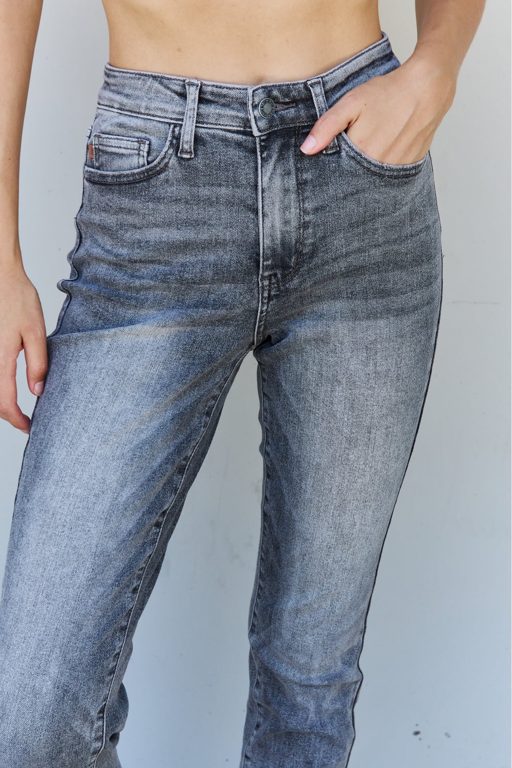 Full Size High Waisted Stone Wash Slim Fit Jeans - Bottoms - Pants - 4 - 2024