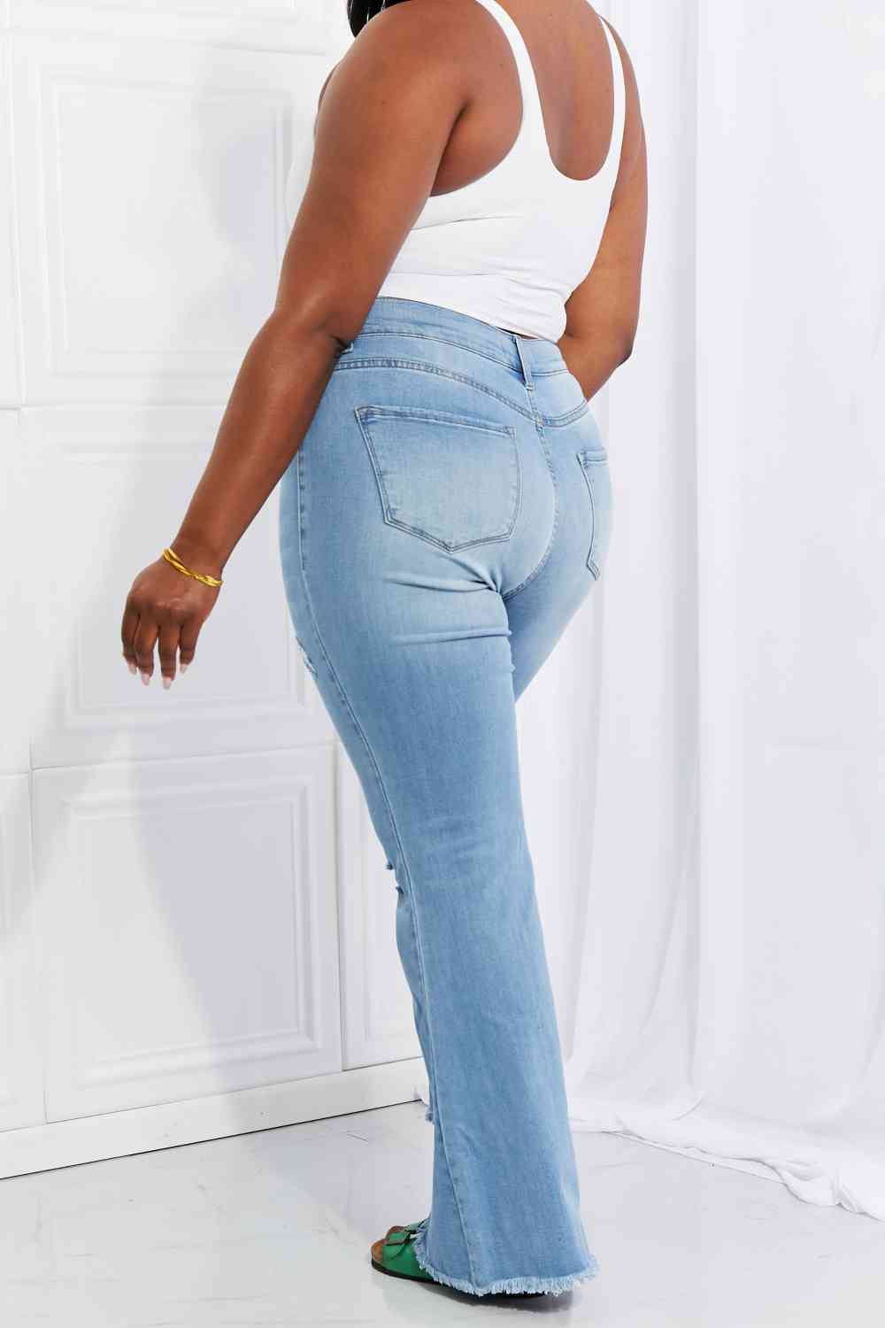 Full Size Jess Button Flare Jeans - Bottoms - Pants - 9 - 2024
