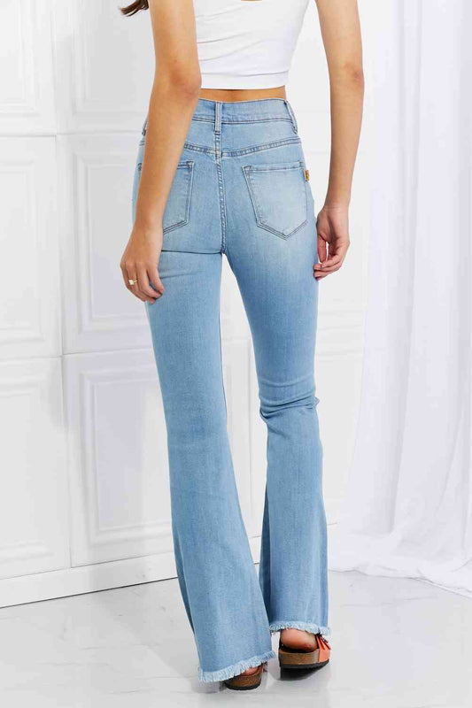 Full Size Jess Button Flare Jeans - Bottoms - Pants - 2 - 2024
