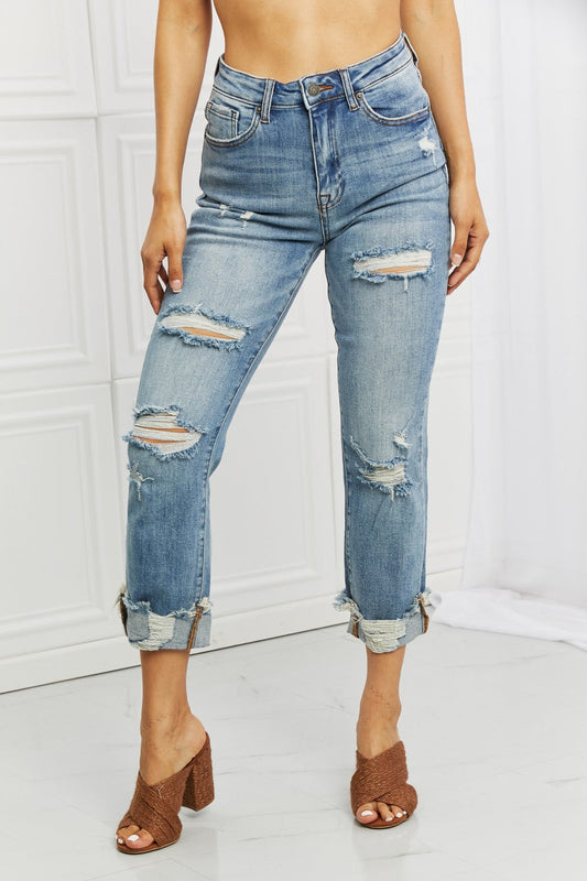 Full Size Leilani Distressed Straight Leg Jeans - Medium / 1(25) - Bottoms - Pants - 1 - 2024