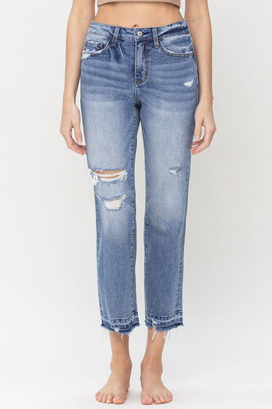 Full Size Lena High Rise Crop Straight Jeans - Medium / 24 - Bottoms - Pants - 1 - 2024