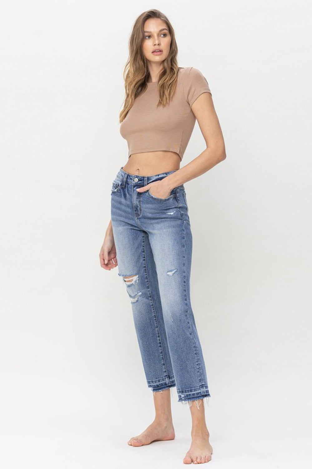 Full Size Lena High Rise Crop Straight Jeans - Bottoms - Pants - 4 - 2024