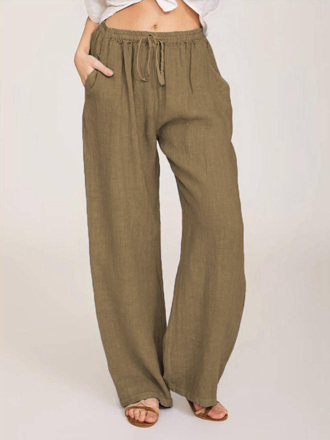 Full Size Long Pants - Brown / S - Bottoms - Pants - 7 - 2024