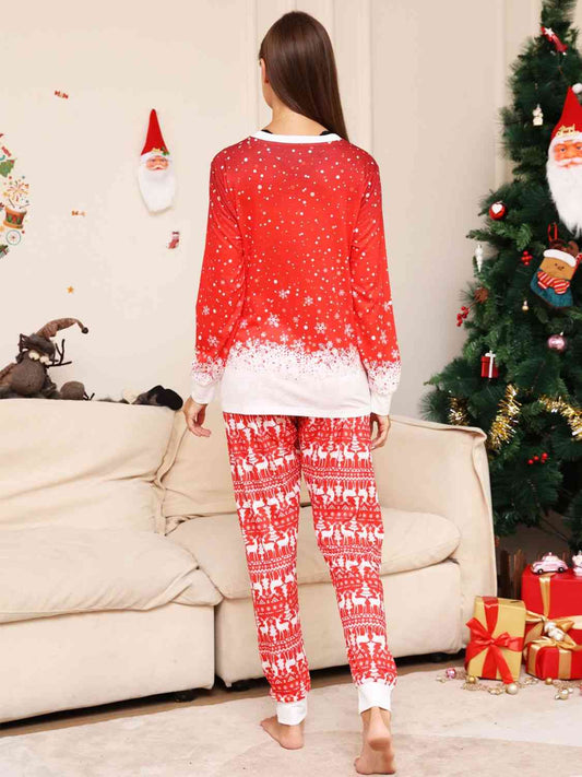 Full Size Long Sleeve Top and Printed Pants Set - Bottoms - Outfit Sets - 2 - 2024