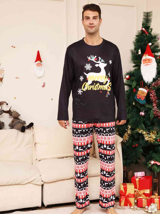 Full Size MERRY CHRISTMAS Graphic Top and Pants Set - Black / S - Bottoms - Outfit Sets - 1 - 2024