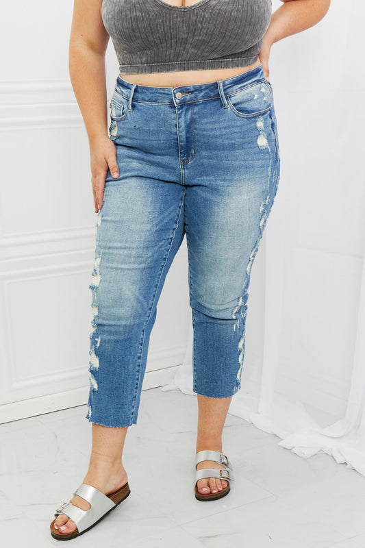 Full Size Straight Leg Distressed Jeans - Medium / 0(24) - Bottoms - Pants - 1 - 2024