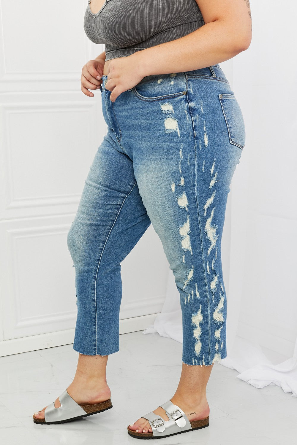 Full Size Straight Leg Distressed Jeans - Bottoms - Pants - 3 - 2024