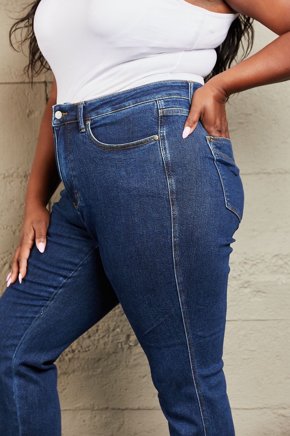 Full Size Tummy Control High Waisted Straight Jeans - Bottoms - Pants - 6 - 2024