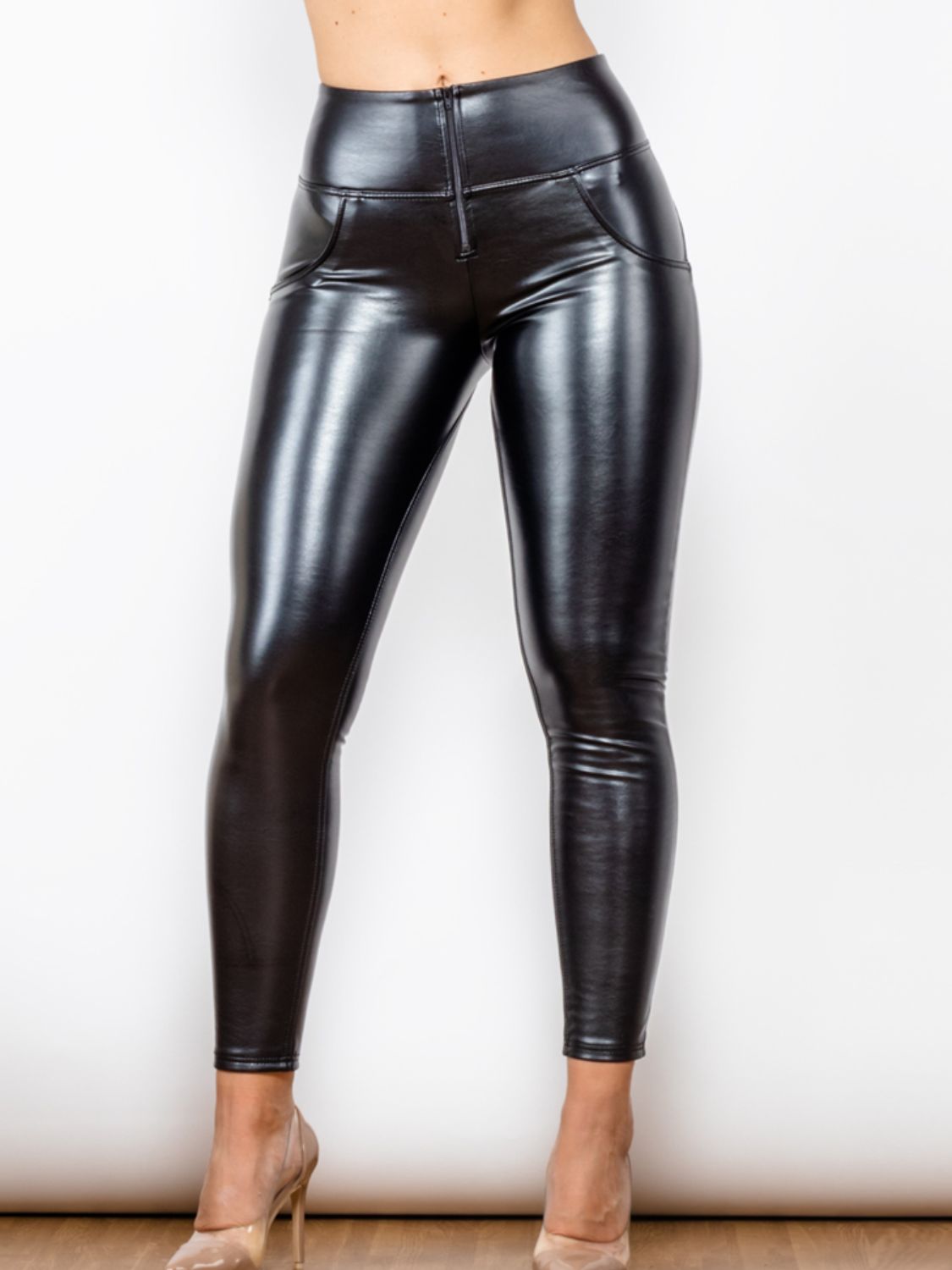 Glossy PU Leather Long Pants - Black / XS - Bottoms - Pants - 1 - 2024