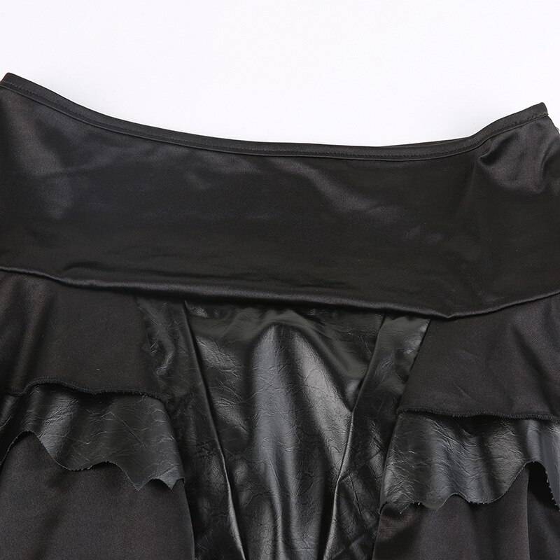 Gothic Black Mini Skirt With Flare Pants - Bottoms - Shirts & Tops - 10 - 2024