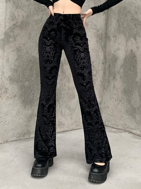 Gothic Chic Flared Pants - Bottoms - Pants - 6 - 2024