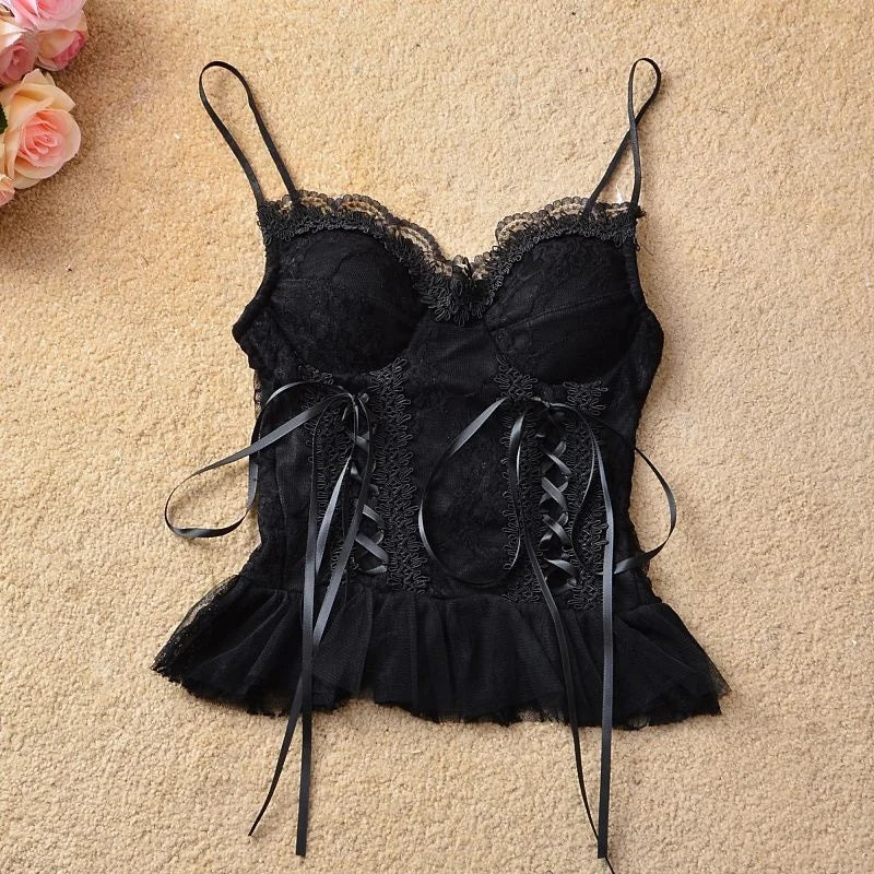 Gothic Lace Tutu Skirt - Sexy Black Mesh Detail Mini Petticoat - Black tops / S - Bottoms - Skirts - 8 - 2024