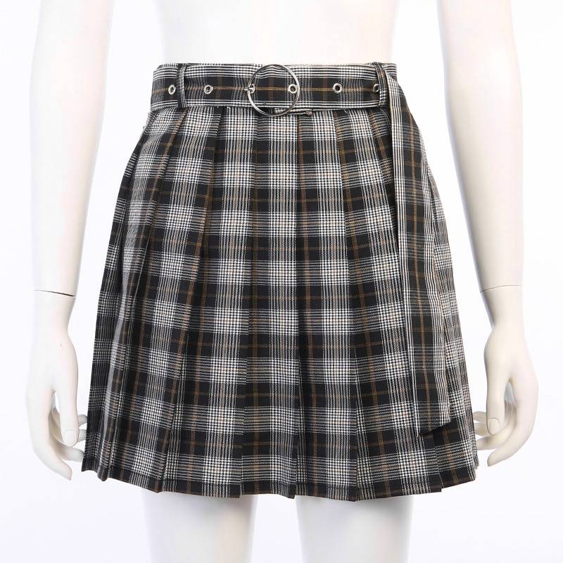 Grunge Plaid Pleated Mini Skirt - Bottoms - Shirts & Tops - 13 - 2024