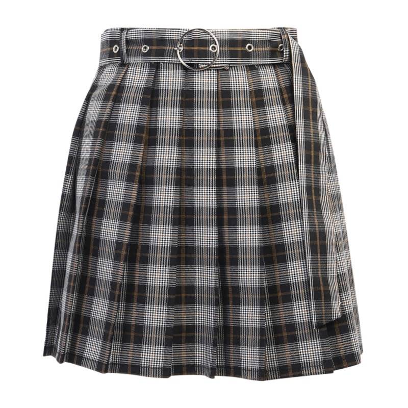 Grunge Plaid Pleated Mini Skirt - Bottoms - Shirts & Tops - 6 - 2024
