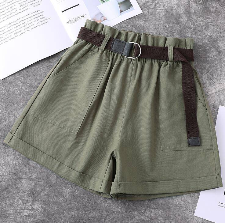 Harajuku Belted Shorts - Green / M - Bottoms - Shirts & Tops - 15 - 2024