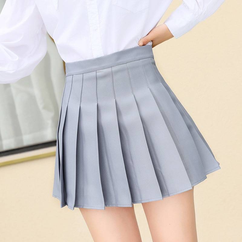 Harajuku Pleated Skirts - Light Gray / XS - Bottoms - Skirts - 23 - 2024