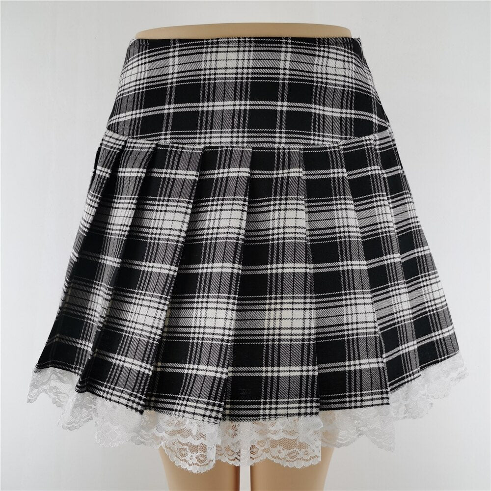 Harajuku Punk Skirts - Multiple Options - Stone gray Lace / S - Bottoms - Clothing - 58 - 2024