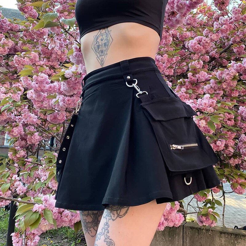 Harajuku Punk Skirts - Multiple Options - Black Techwear / S - Bottoms - Clothing - 63 - 2024