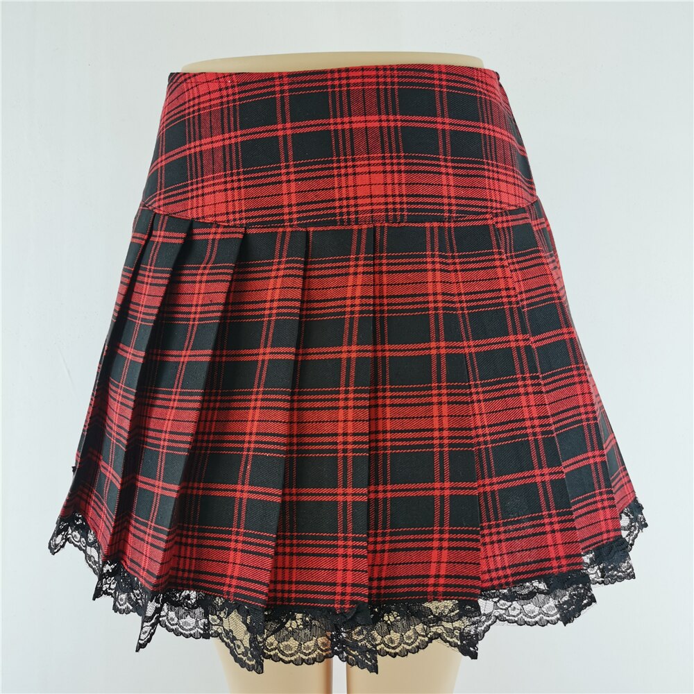Harajuku Punk Skirts - Multiple Options - Indian Red Lace / S - Bottoms - Clothing - 64 - 2024