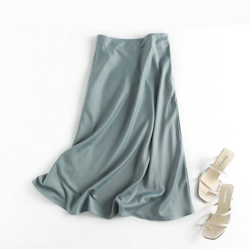 High-rise A-line Satin Skirt - Bottoms - Clothing - 2 - 2024