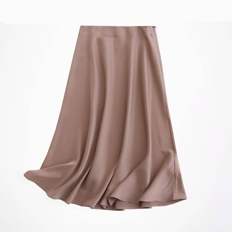 High-rise A-line Satin Skirt - Bottoms - Clothing - 7 - 2024