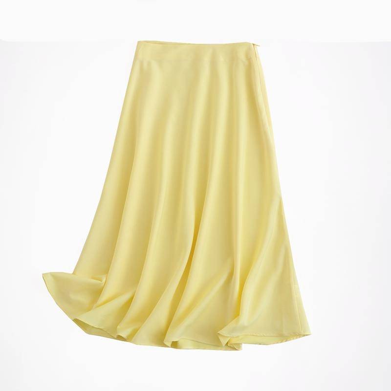 High-rise A-line Satin Skirt - Bottoms - Clothing - 10 - 2024