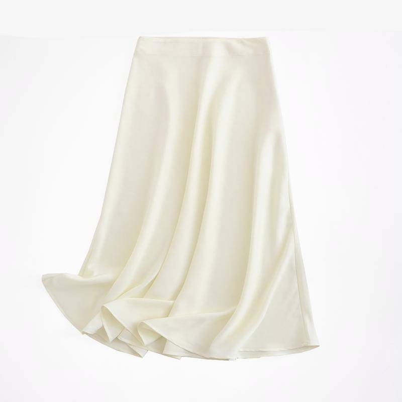 High-rise A-line Satin Skirt - Bottoms - Clothing - 11 - 2024