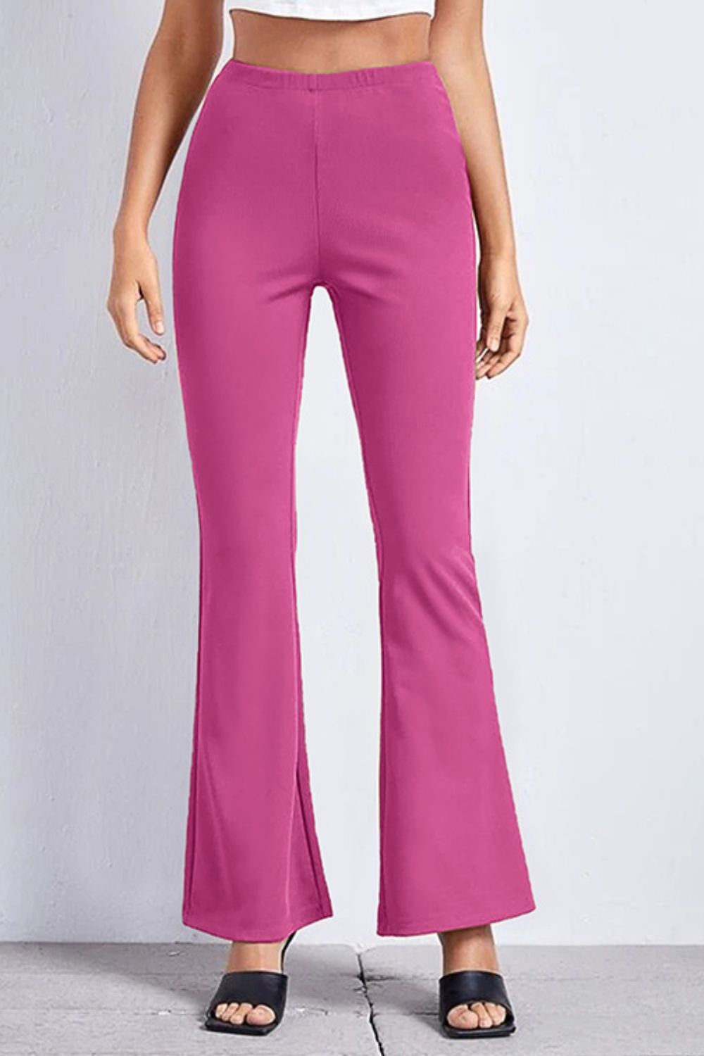 High Rise Flare Pants - Pink / M - Bottoms - Pants - 5 - 2024