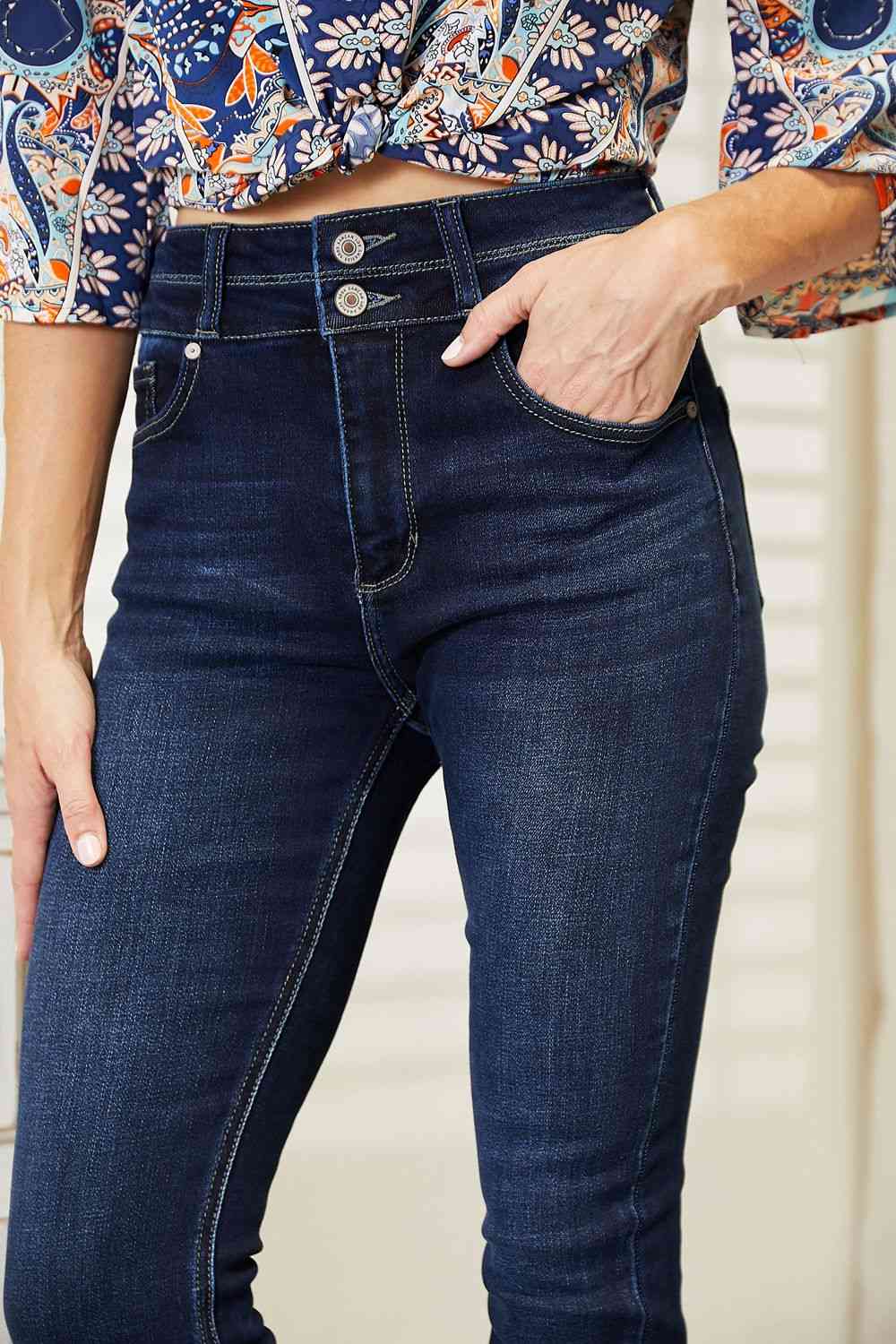High Rise Wide Waistband Bootcut Jeans - Bottoms - Pants - 4 - 2024