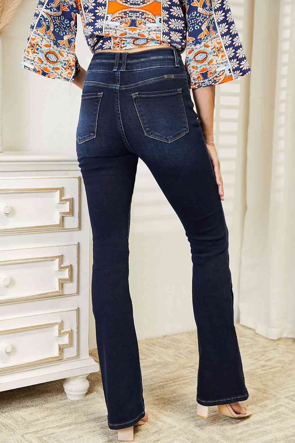 High Rise Wide Waistband Bootcut Jeans - Bottoms - Pants - 2 - 2024