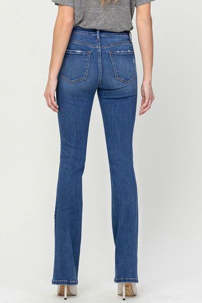 High Waist Bootcut Jeans - Bottoms - Pants - 8 - 2024