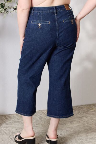 High Waist Cropped Wide Leg Jeans - Bottoms - Pants - 9 - 2024